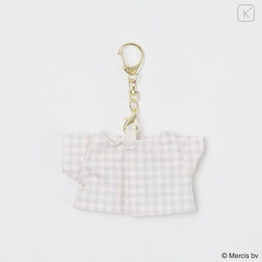 Japan Miffy Miniature Keychain - Boris & Miffy : T-shirt Plaid B - 2