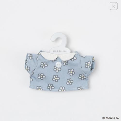Japan Miffy Miniature Keychain - Miffy : T-shirt Blue Flower - 4