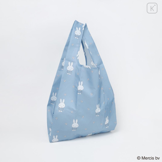 Japan Miffy Eco Shopping Bag - Miffy : Blue Flower Dress - 3