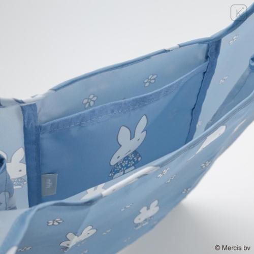 Japan Miffy Eco Shopping Bag - Miffy : Blue Flower Dress - 4