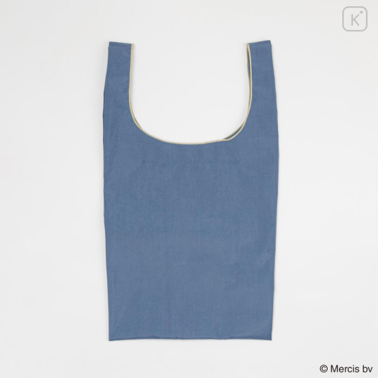 Japan Miffy Embroidery Eco Shopping Bag - Miffy : Blue Moon - 2