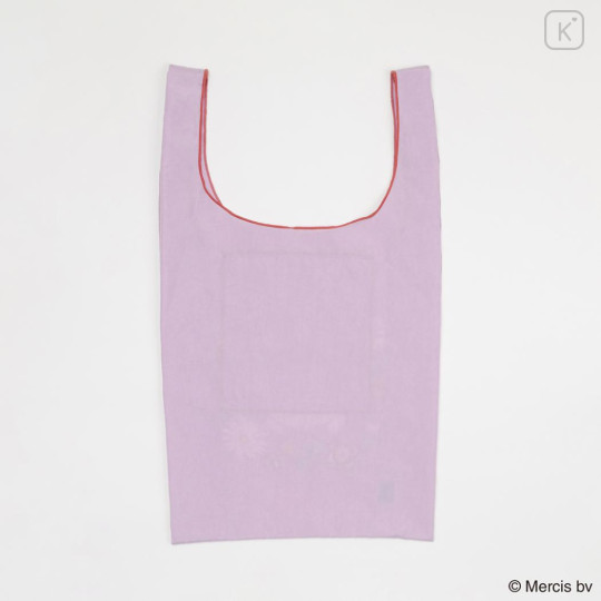 Japan Miffy Embroidery Eco Shopping Bag - Miffy : Pink Flower Dress - 2