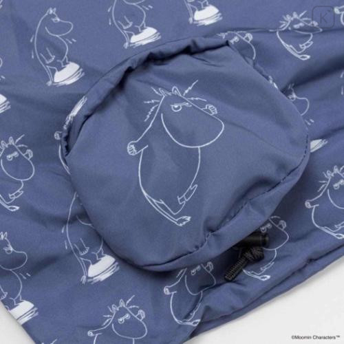 Japan Moomin Eco Shopping Bag - Moomintroll : Angry Blue Repeat - 5