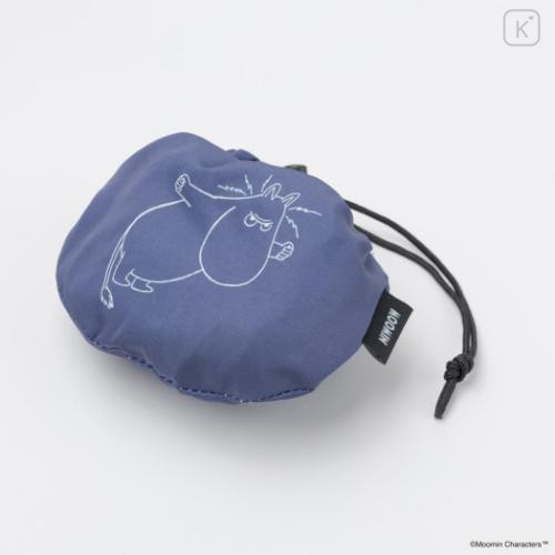 Japan Moomin Eco Shopping Bag - Moomintroll : Angry Blue Repeat - 6
