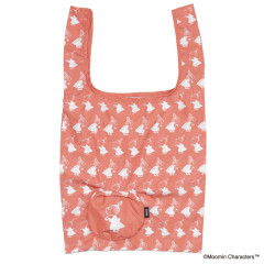 Japan Moomin Eco Shopping Bag - Little My : Orange Pink Repeat