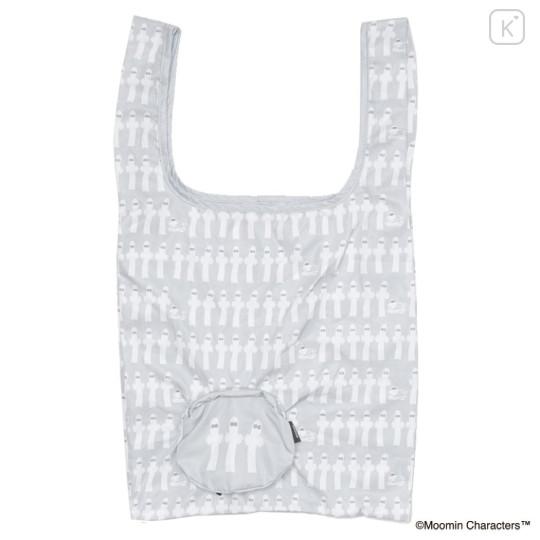 Japan Moomin Eco Shopping Bag - Hattifatteners : Grey Repeat - 1