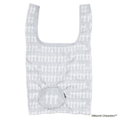 Japan Moomin Eco Shopping Bag - Hattifatteners : Grey Repeat