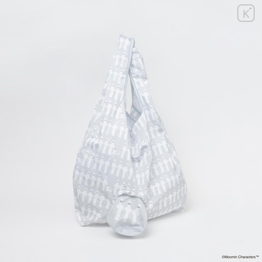 Japan Moomin Eco Shopping Bag - Hattifatteners : Grey Repeat - 3