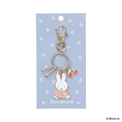 Japan Miffy Metal Keychain - Miffy : Pink Gold Cherry