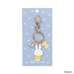 Japan Miffy Metal Keychain - Miffy : Yellow Gold Bear