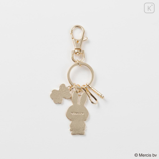 Japan Miffy Metal Keychain - Miffy : Yellow Gold Bear - 3