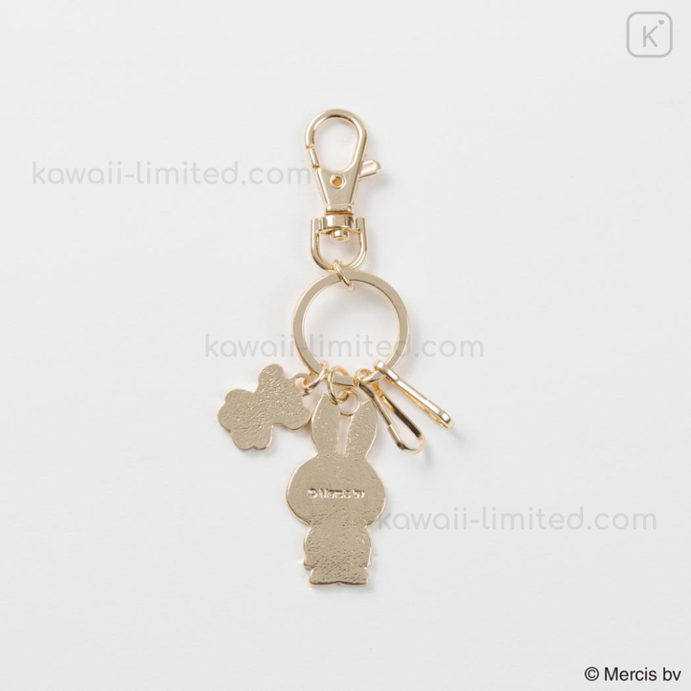 Japan Miffy Metal Keychain - Miffy : Yellow Gold Bear