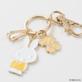 Japan Miffy Metal Keychain - Miffy : Yellow Gold Bear - 4