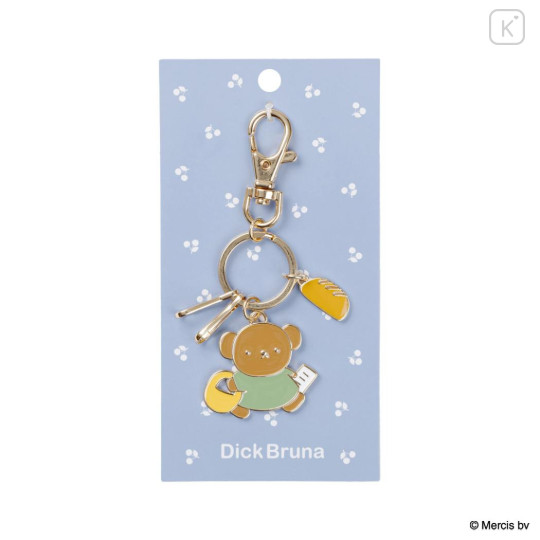 Japan Miffy Metal Keychain - Boris : Bread - 1