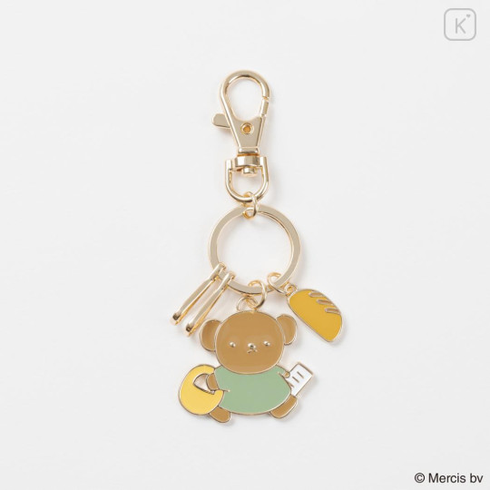 Japan Miffy Metal Keychain - Boris : Bread - 2