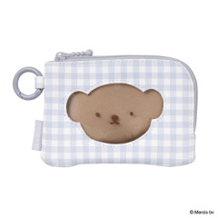 Japan Miffy Pass Case Card Holder & Coin Case - Boris : Plaid