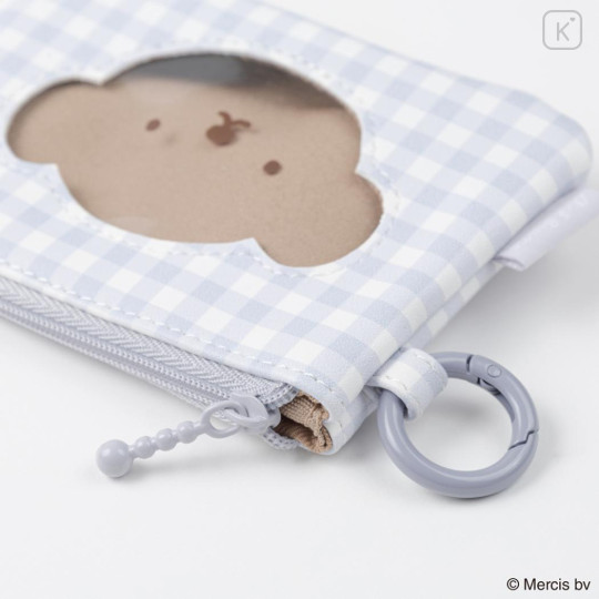 Japan Miffy Pass Case Card Holder & Coin Case - Boris : Plaid - 3