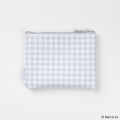 Japan Miffy Clear Flat Mini Pouch - Boris : Plaid - 2