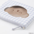 Japan Miffy Clear Flat Mini Pouch - Boris : Plaid - 3