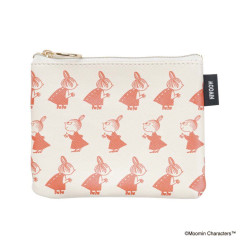 Japan Moomin Flat Mini Pouch - Little My : Beige Repeat
