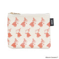 Japan Moomin Flat Mini Pouch - Little My : Beige Repeat - 1
