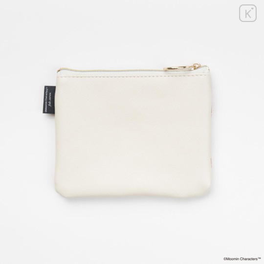 Japan Moomin Flat Mini Pouch - Little My : Beige Repeat - 2