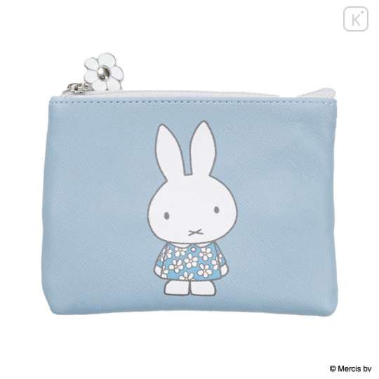 Japan Miffy Pouch & Tissue Case - Miffy : Blue Flower Dress - 1