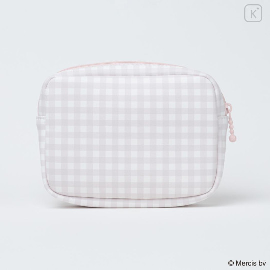 Japan Miffy Cosmetic Pouch - Miffy : Plaid - 2