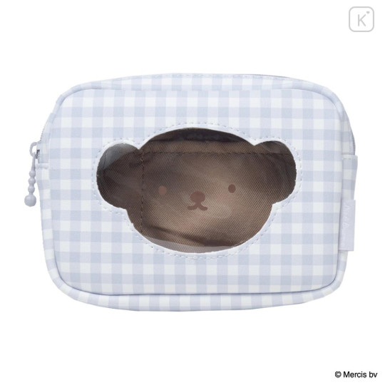 Japan Miffy Cosmetic Pouch - Boris : Plaid - 1