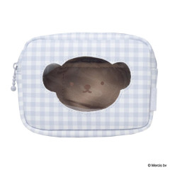 Japan Miffy Cosmetic Pouch - Boris : Plaid