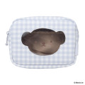 Japan Miffy Cosmetic Pouch - Boris : Plaid - 1