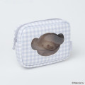 Japan Miffy Cosmetic Pouch - Boris : Plaid - 3