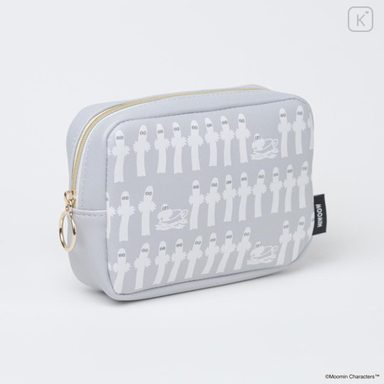 Japan Moomin Cosmetic Pouch - Hattifatteners : Grey Repeat - 3