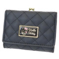 Japan Sanrio Quilted Trifold Wallet - Hello Kitty : Black Gold Devil - 1