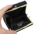 Japan Sanrio Quilted Trifold Wallet - Hello Kitty : Black Gold Devil - 5