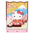 Japan Sanrio 3D Greeting Card - Hello Kitty : Sakura Cherry Blossom Mt. Fuji Kimono Japanese Folding Screen - 3
