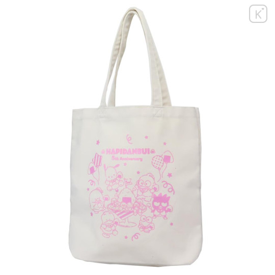 Japan Sanrio Tote Bag - Hapidanbui Boys 5th Anniversary : Rice Ball - 1