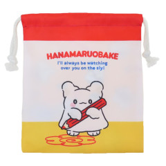 Japan Sanrio Drawstring Bag - Hanamaruobake : Watching Over You Red