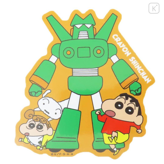 Japan Crayon Shin-chan Big Vinyl Sticker - Shinnosuke Nohara & Shiro : Robot - 1