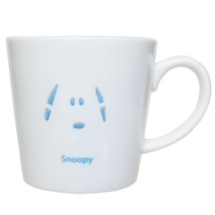 Japan Peanuts Porcelain Mug - Snoopy : Blue Openwork Light Shine