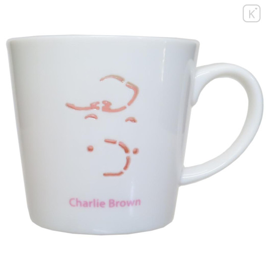 Japan Peanuts Porcelain Mug - Charlie Brown Openwork Light Shine - 1