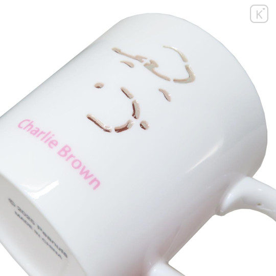 Japan Peanuts Porcelain Mug - Charlie Brown Openwork Light Shine - 3