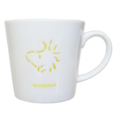 Japan Peanuts Porcelain Mug - Woodstock : Yellow Openwork Light Shine