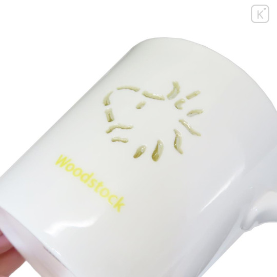 Japan Peanuts Porcelain Mug - Woodstock : Yellow Openwork Light Shine - 3