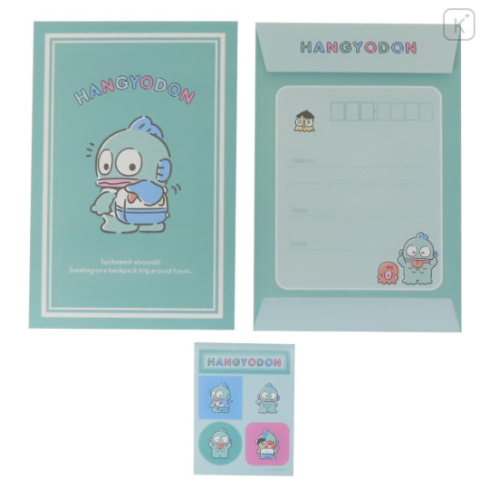 Japan Sanrio Stationery Letter Set - Hangyodon : Backpack Trip - 3