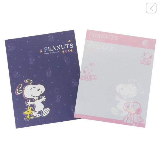 Japan Peanuts Stationery Letter Set - Snoopy & Woodstock : Star Night - 2
