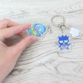 Japan Sanrio Acrylic Keychain 3 Charm - Badtz-maru & Hangyodon & Keroppi : Hapidanbui Boys Rice Ball - 2