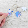 Japan Sanrio Acrylic Keychain 3 Charm - Pekkle & Pochacco & Tuxedosam : Hapidanbui Boys Rice Ball - 2
