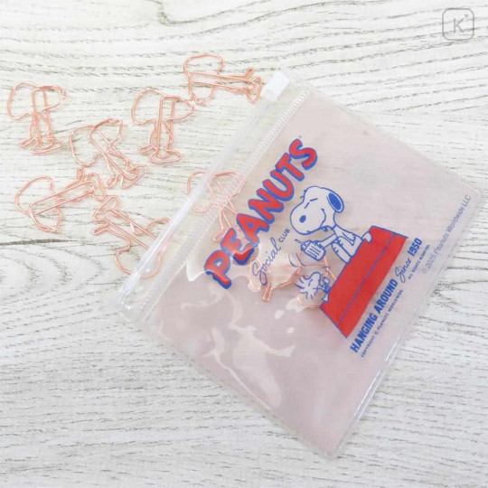 Japan Peanuts Paper Clip & Case - Snoopy & Woodstock : Social Club - 2