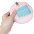 Japan Kirby Plush Pass Case Pouch with Reel - Kirby : Face Smile - 2